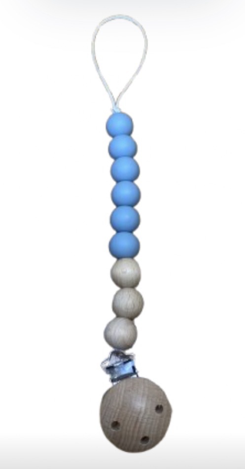 Non Toxic / BPA Free / Silicone & Wooden Dummy Clips - Image 2